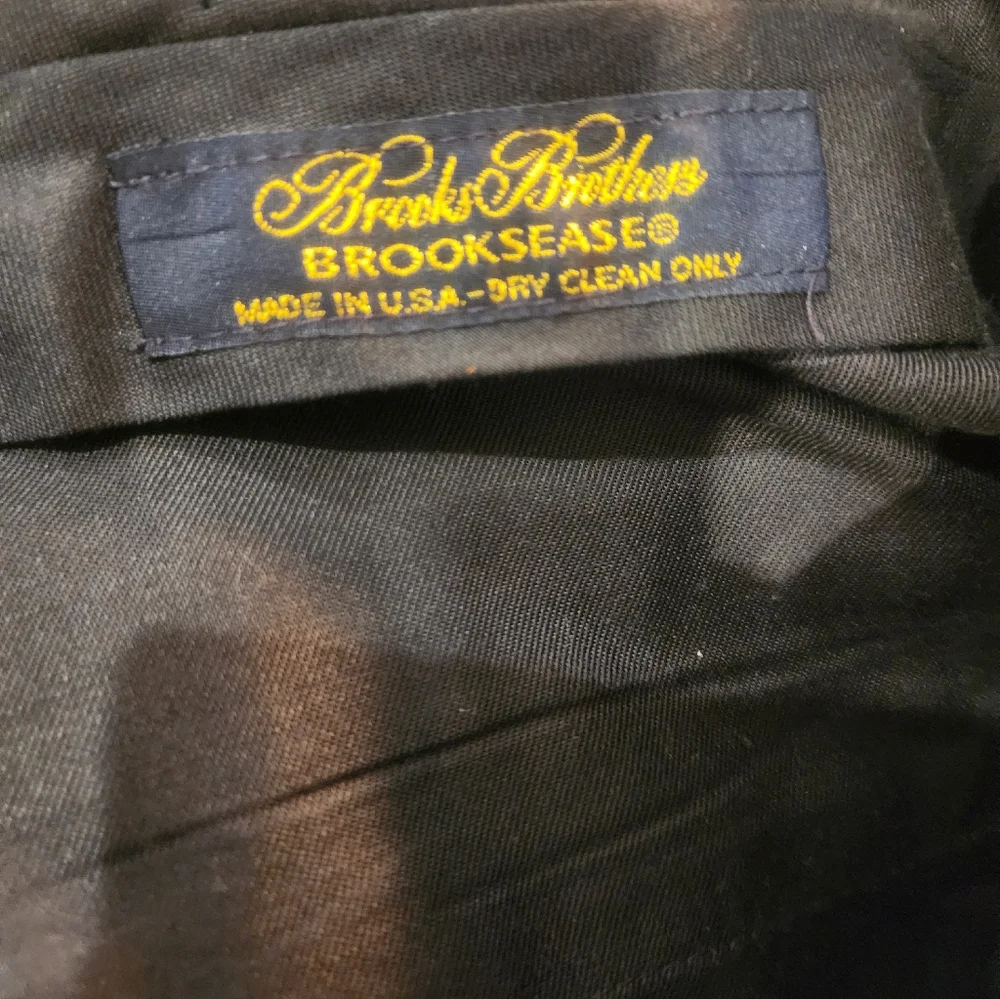 Vintage Brooks Brothers Pleated Wool Tuxedo Pants in Black Size 45x26